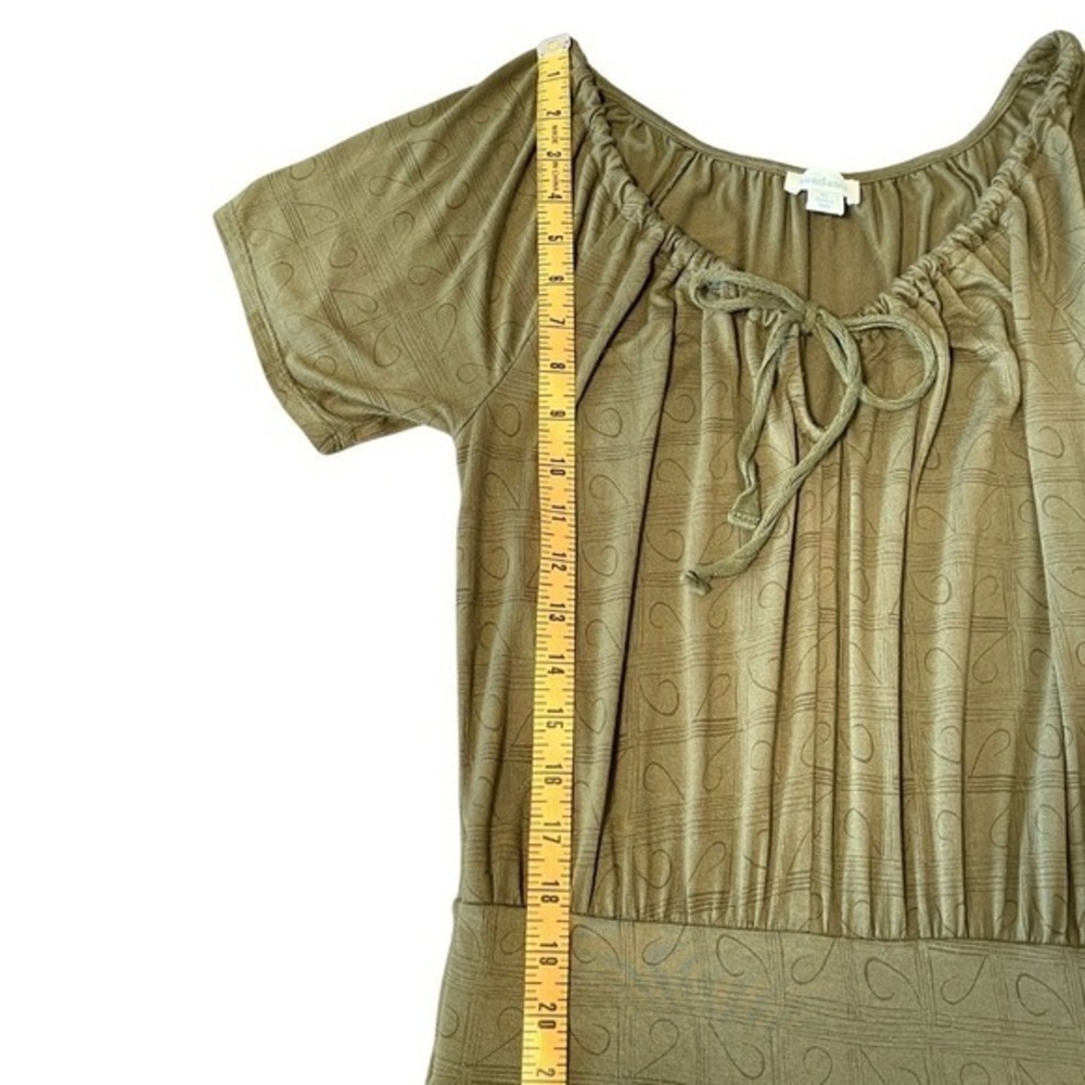 Sundance Jumpsuit Womens XS Green Felicity Cropped Wide Leg Boho Culotte Stretch - Picture 9 of 13